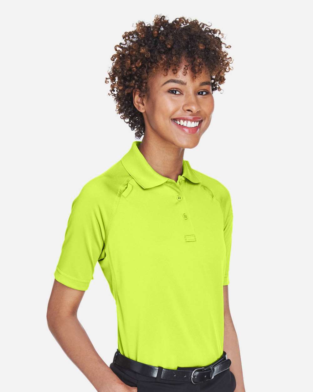 Women's Advantage Tactical Polo - OnModelSide - B202B9122 - Safety Yellow