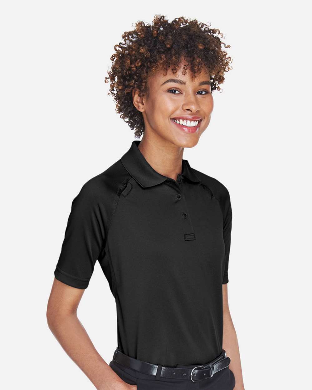 Women's Advantage Tactical Polo - OnModelSide - B202B9502 - Black