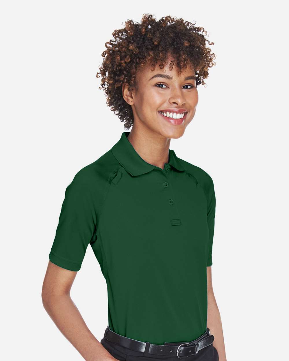 Women's Advantage Tactical Polo - OnModelSide - B202B9542 - Dark Green