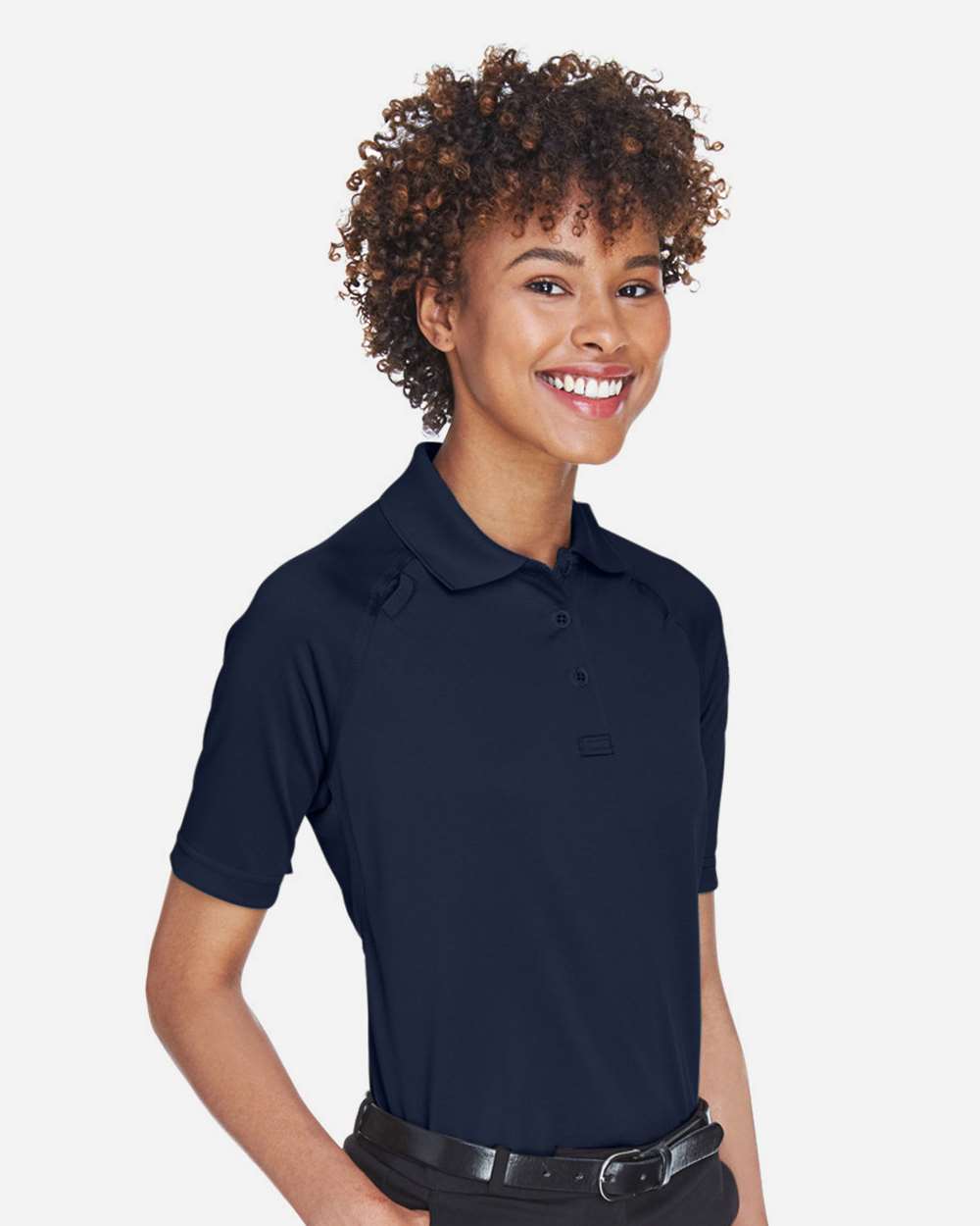 Women's Advantage Tactical Polo - OnModelSide - B202B9652 - Dark Navy