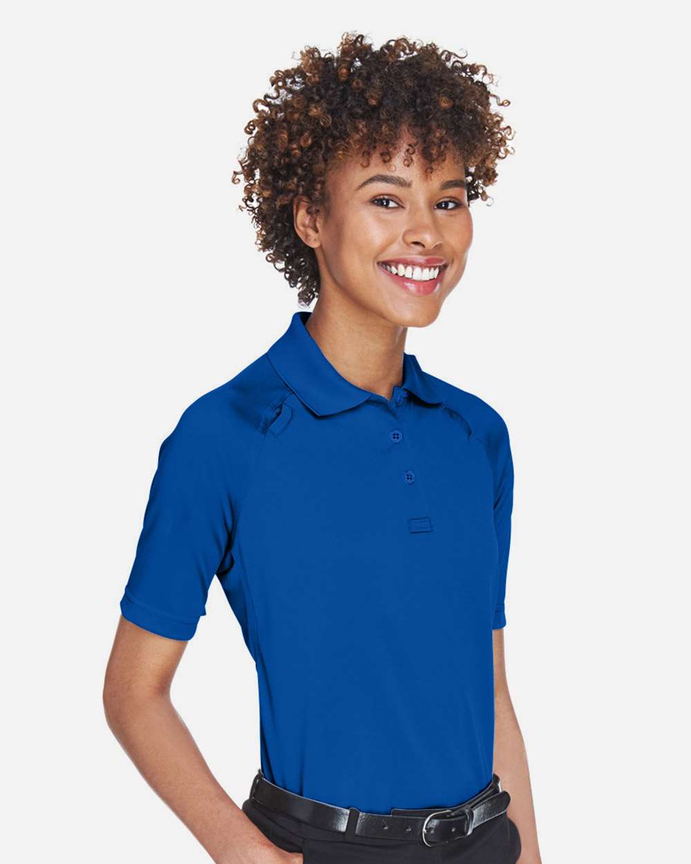 Women's Advantage Tactical Polo - OnModelSide - B202B9752 - True Royal
