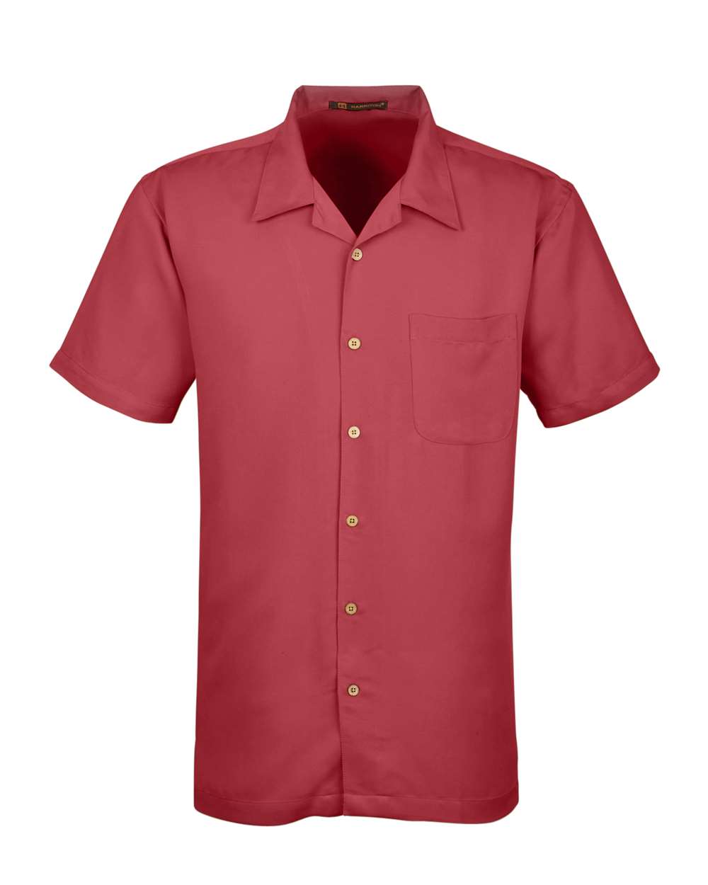 Men's Bahama Cord Camp Shirt - Front - B253B9703 - Tile Red