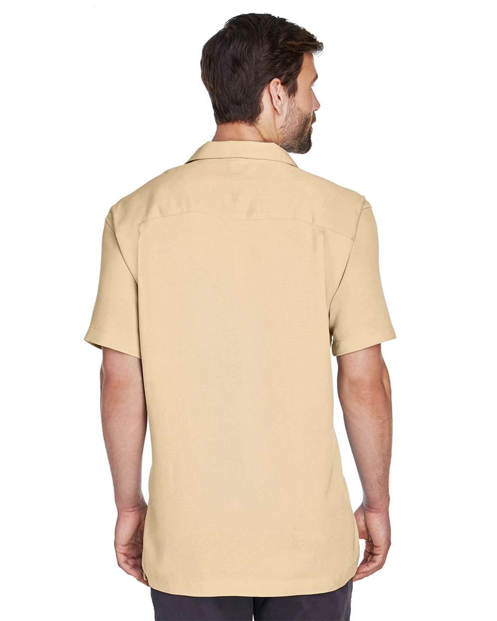 Men's Bahama Cord Camp Shirt - OnModelBack - B253B9103 - Sand