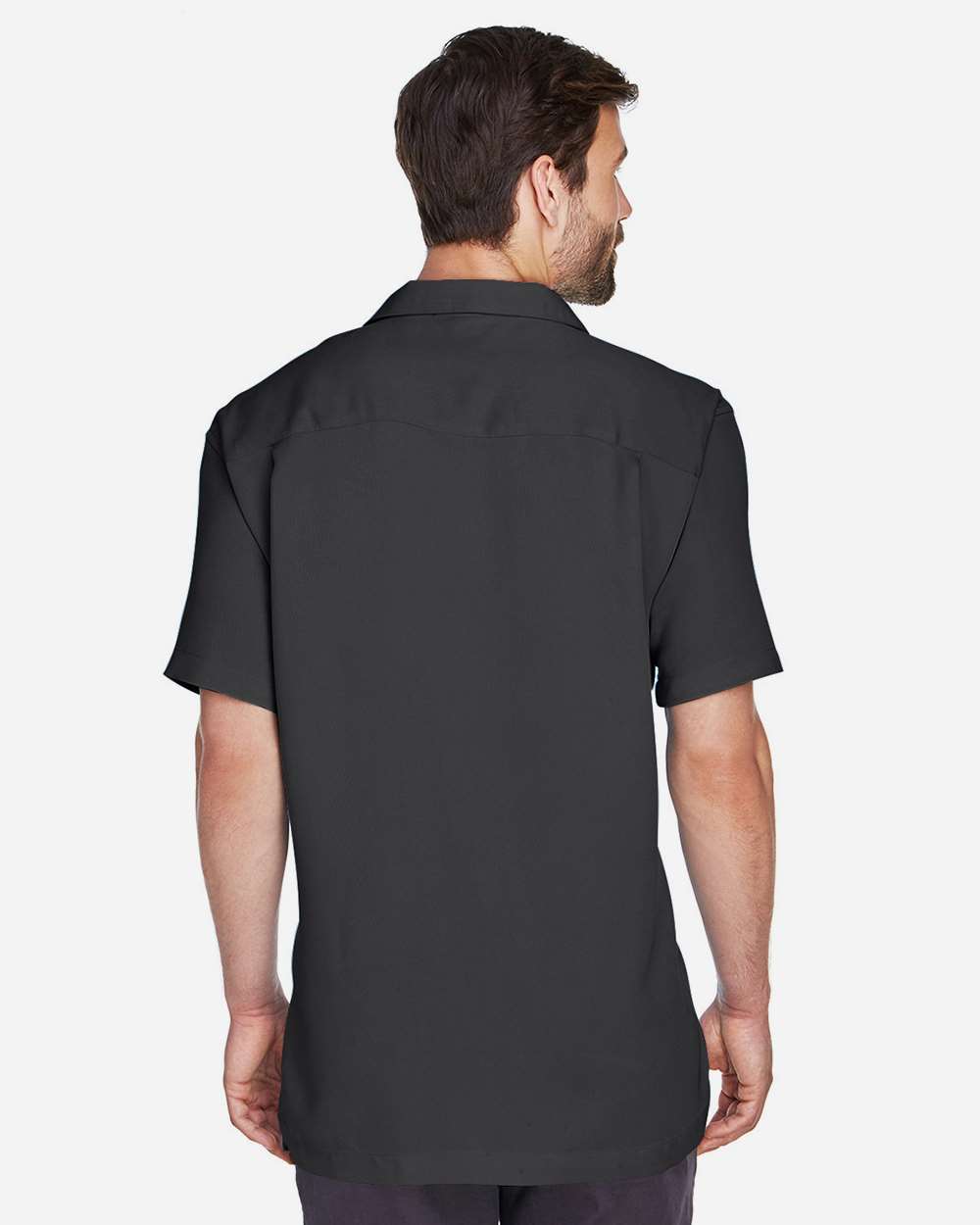 Men's Bahama Cord Camp Shirt - OnModelBack - B253B9503 - Black