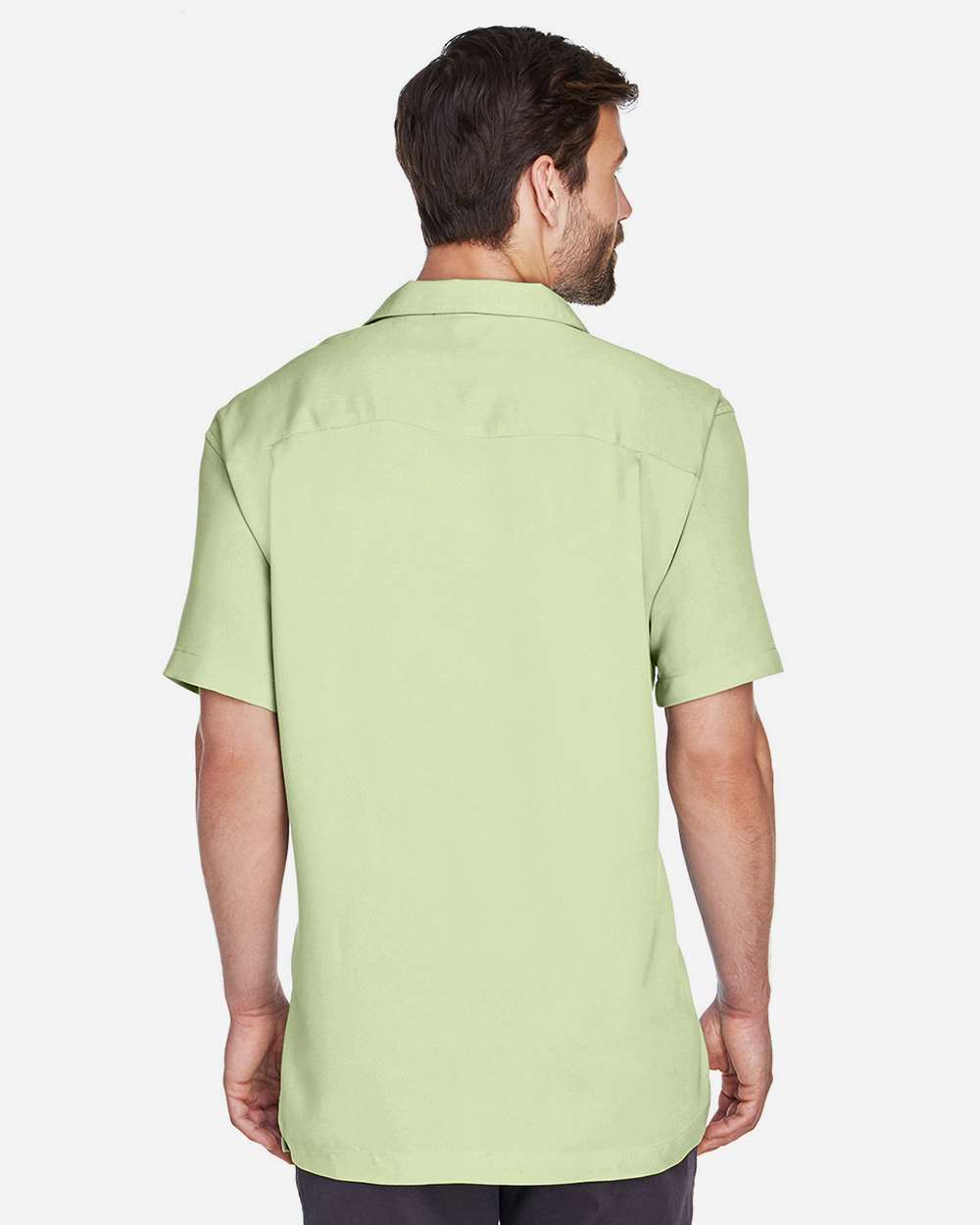Men's Bahama Cord Camp Shirt - OnModelBack - B253B9543 - Green Mist