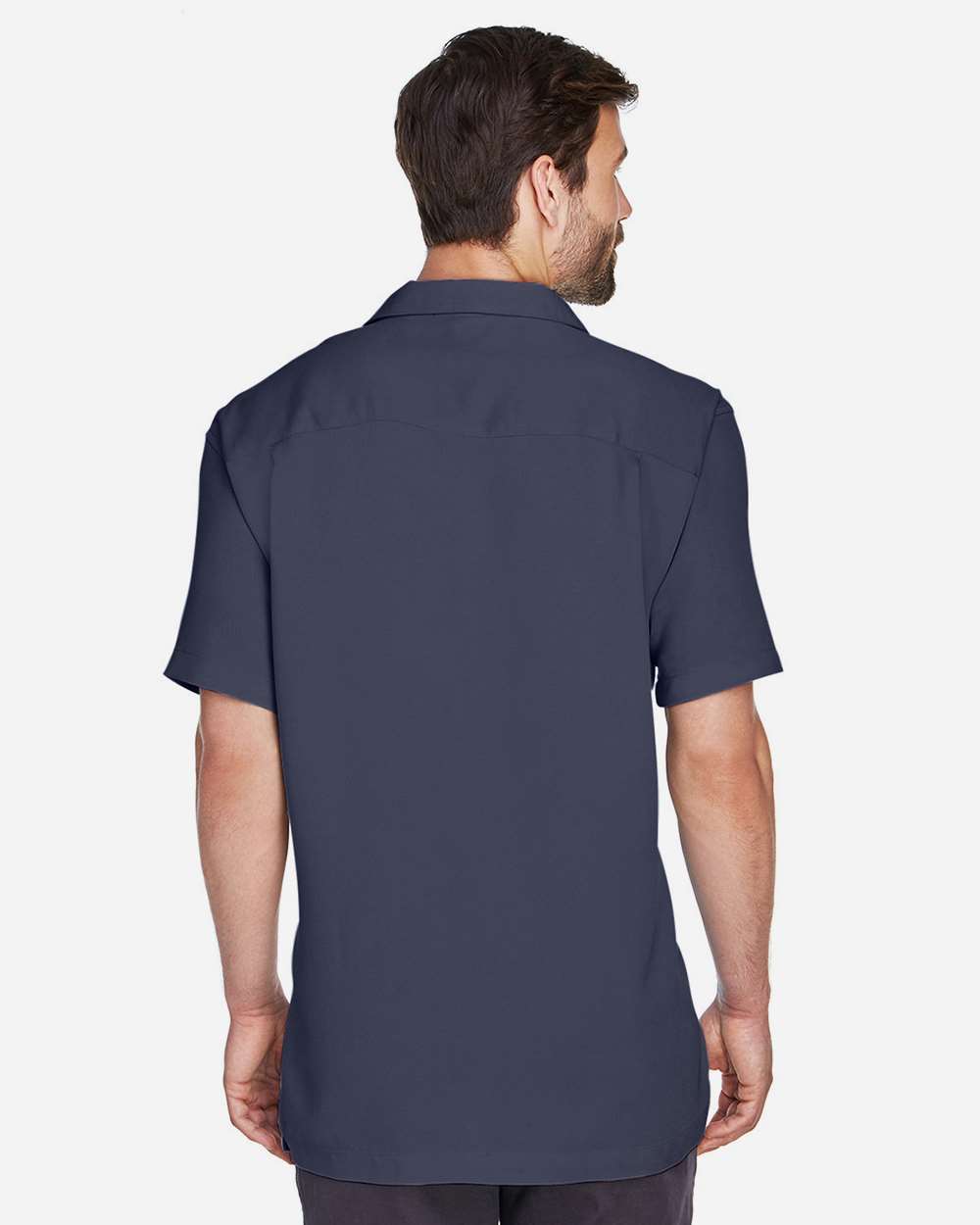 Men's Bahama Cord Camp Shirt - OnModelBack - B253B9653 - Navy