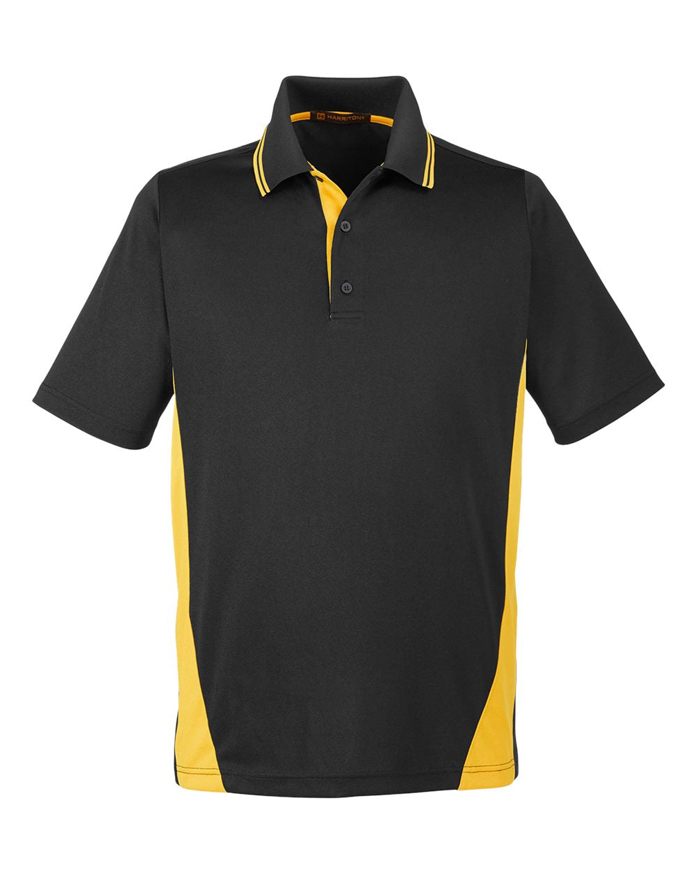 Men's Flash Snag Protection Plus IL Colorblock Polo - Front - B226B9103 - Black/ Sunray Yellow