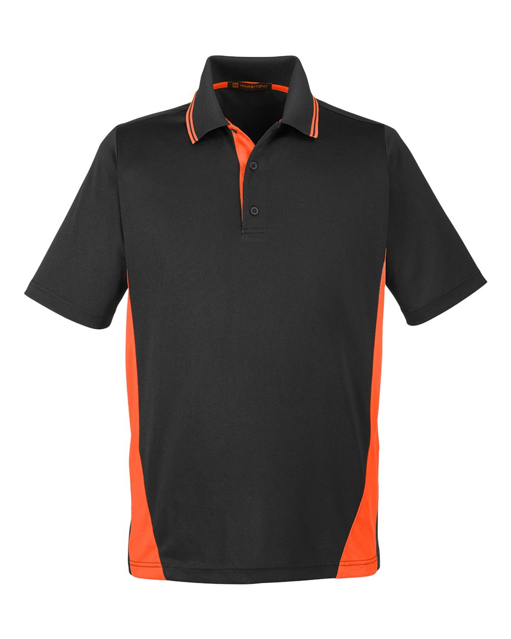 Men's Flash Snag Protection Plus IL Colorblock Polo - Front - B226B9113 - Black/ Team Orange
