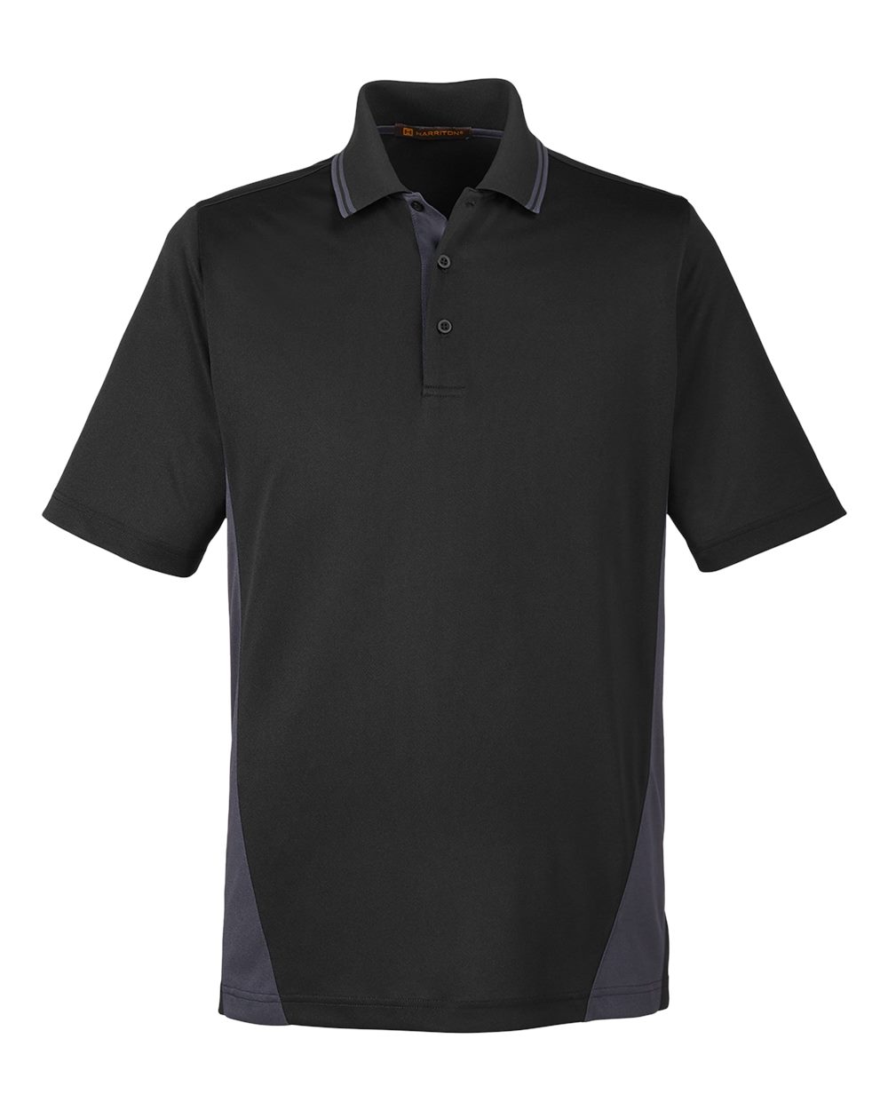 Men's Flash Snag Protection Plus IL Colorblock Polo - Front - B226B9503 - Black/ Dark Charcoal