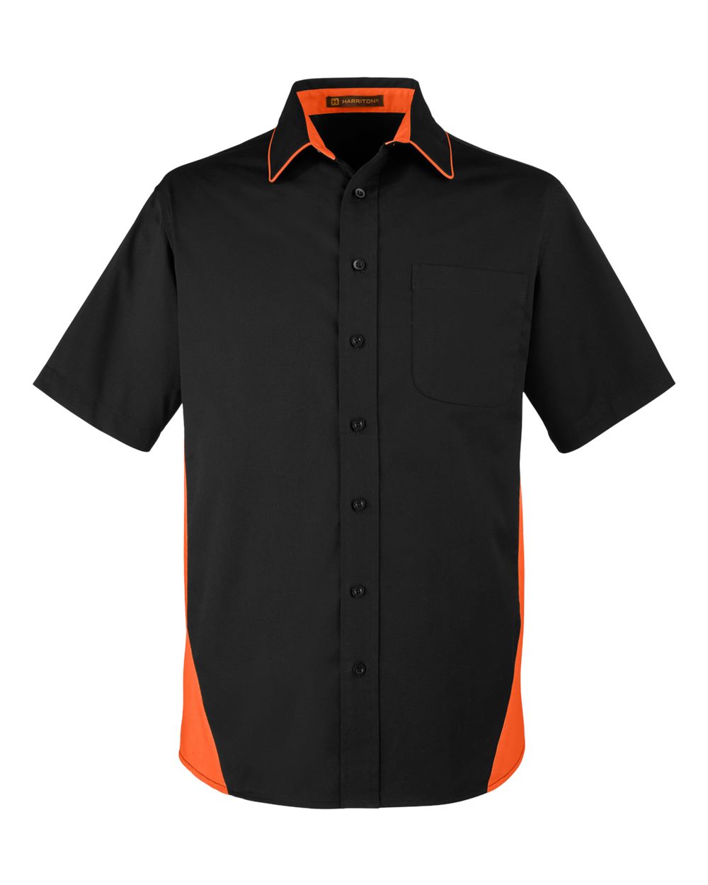 Men's Flash IL Colorblock Shirt - Front - B266B9114 - Black/ Team Orange