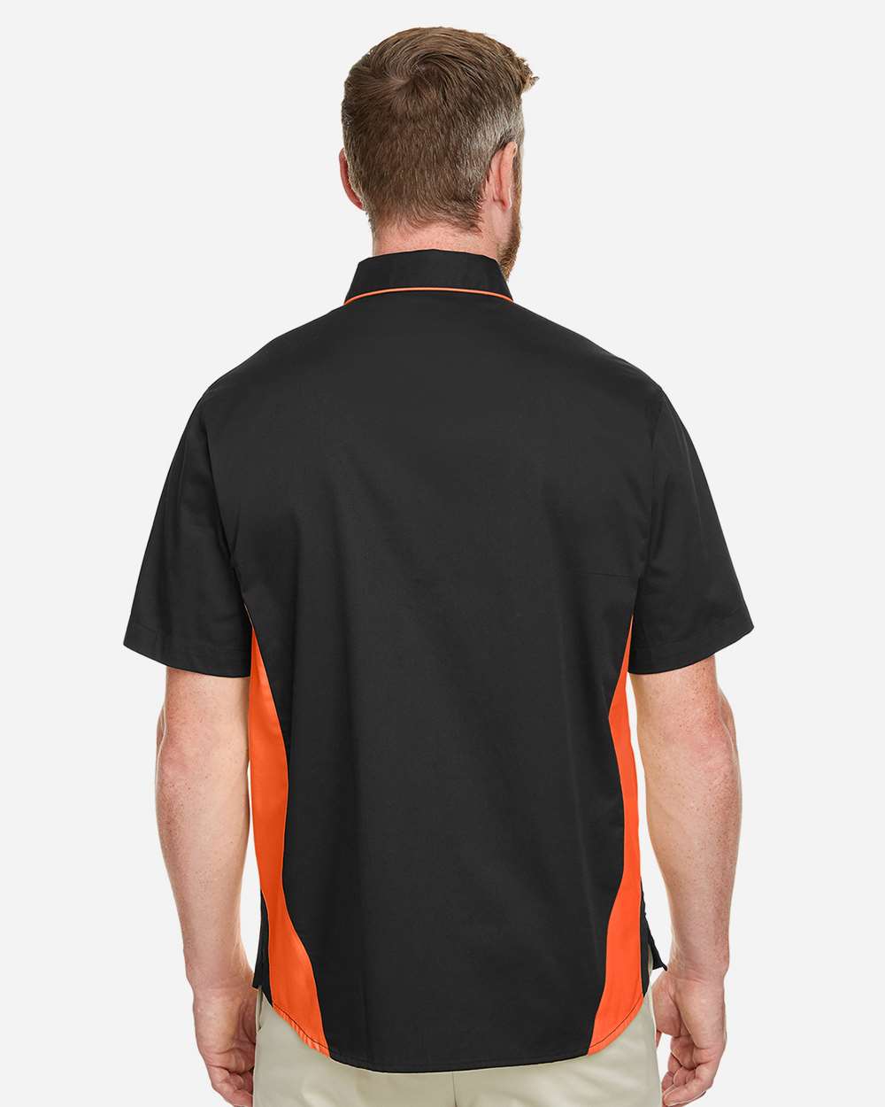 Men's Flash IL Colorblock Shirt - OnModelBack - B266B9114 - Black/ Team Orange
