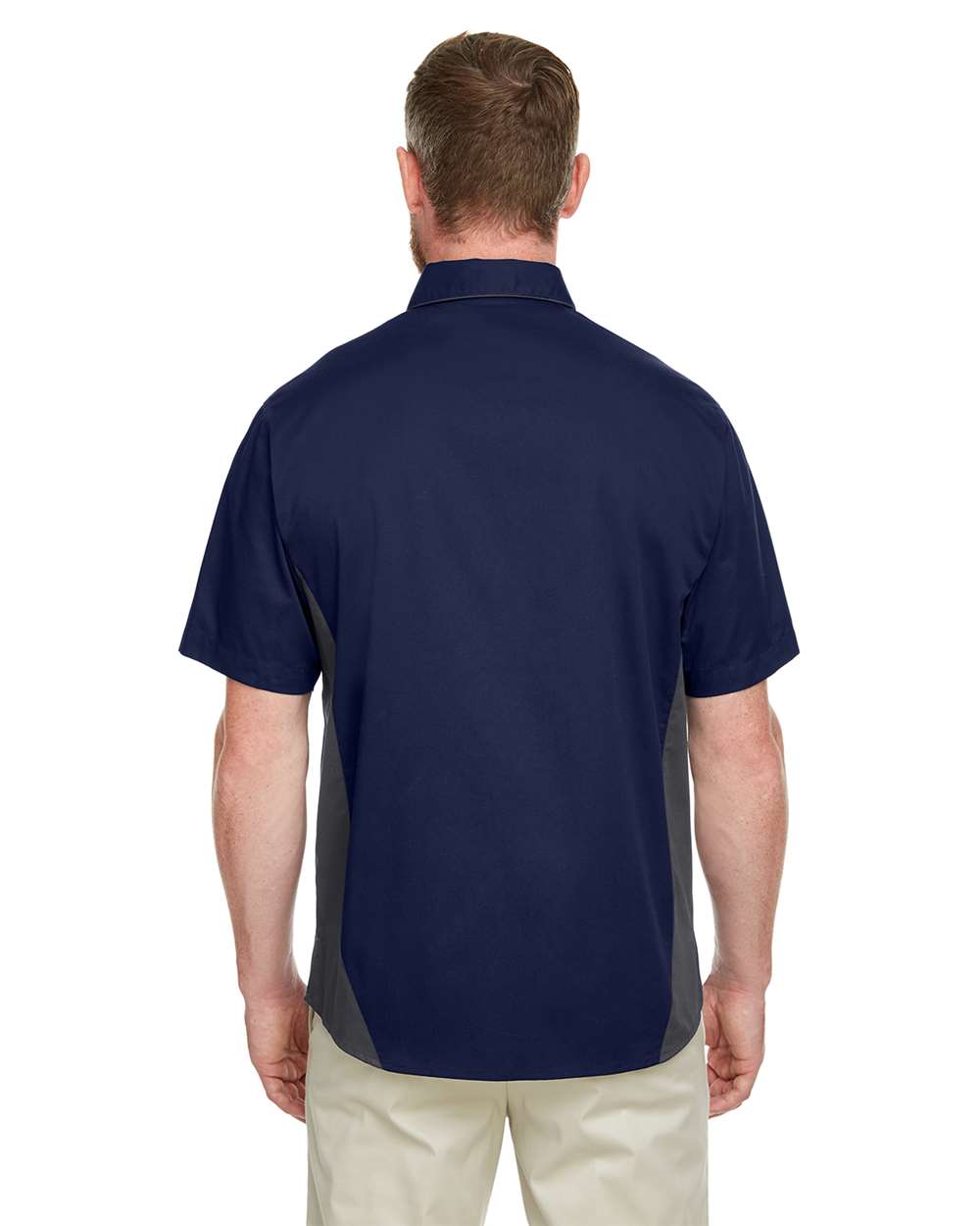 Men's Flash IL Colorblock Shirt - OnModelBack - B266B9654 - Dark Navy/ Dark Charcoal