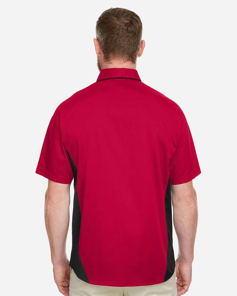 Men's Flash IL Colorblock Shirt - OnModelBack - B266B9704 - Red/ Black