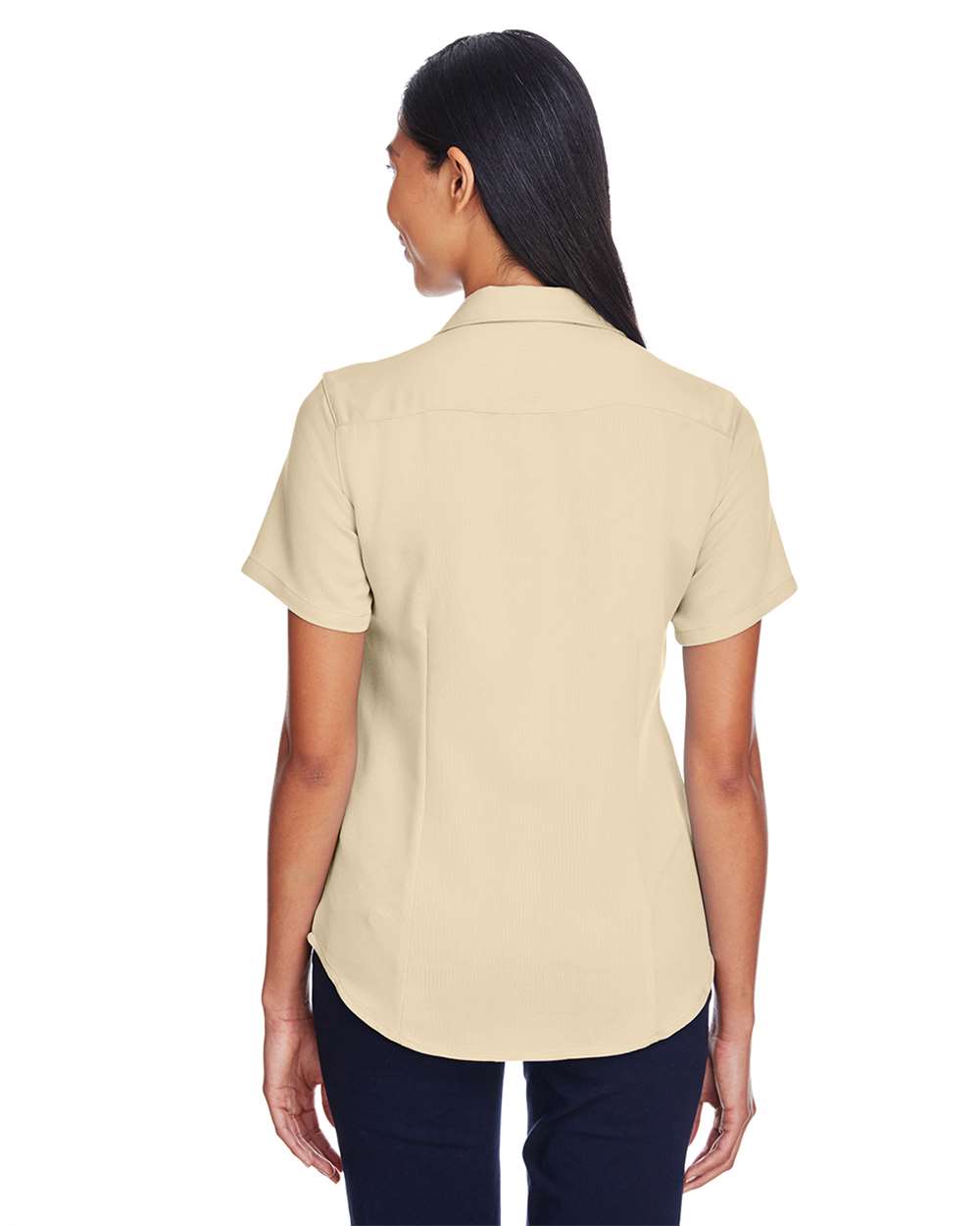 Women's Bahama Cord Camp Shirt - OnModelBack - B254B9103 - Sand