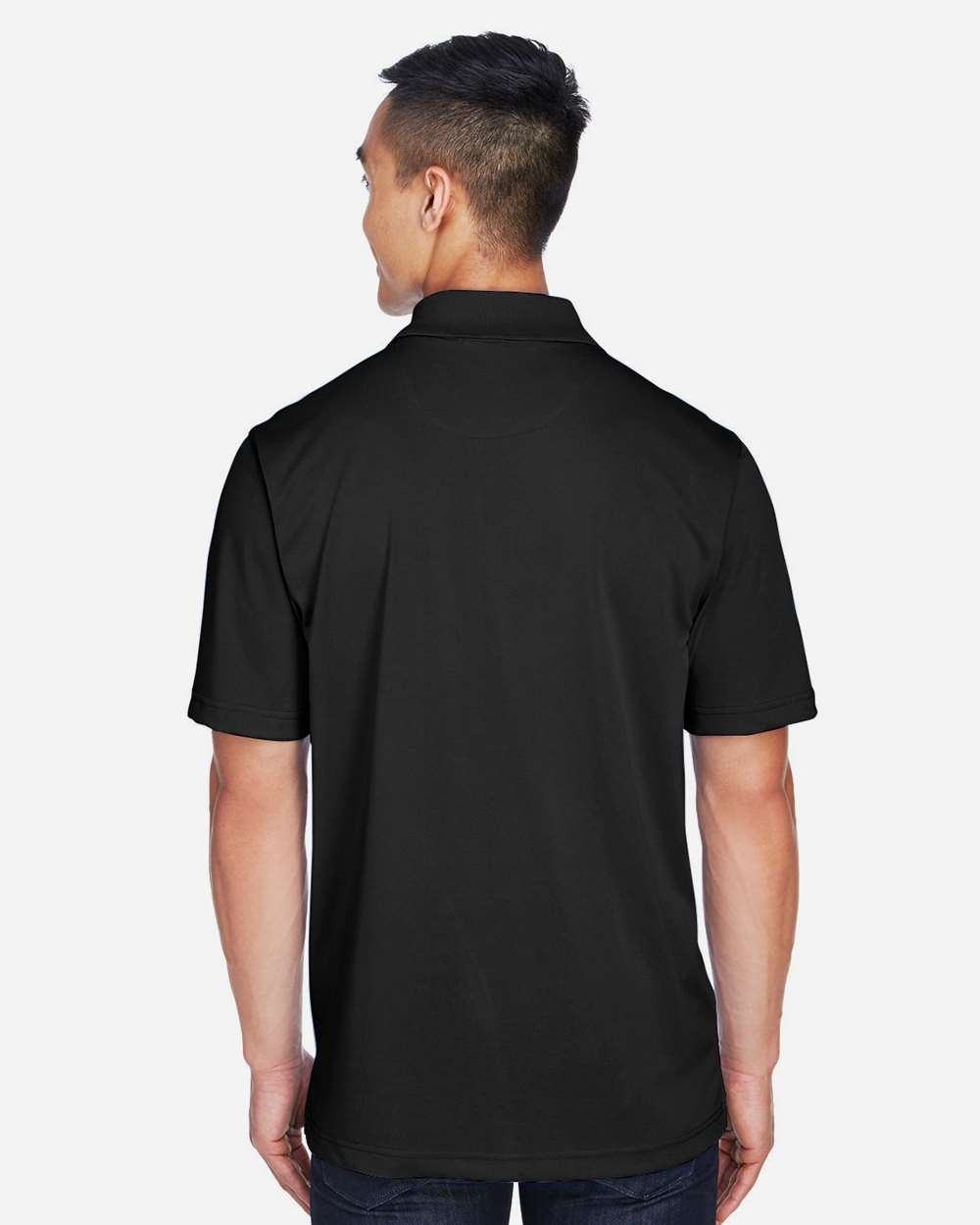 Men's Advantage Snag Protection Plus IL Snap Placket Polo - OnModelBack - B211B9503 - Black