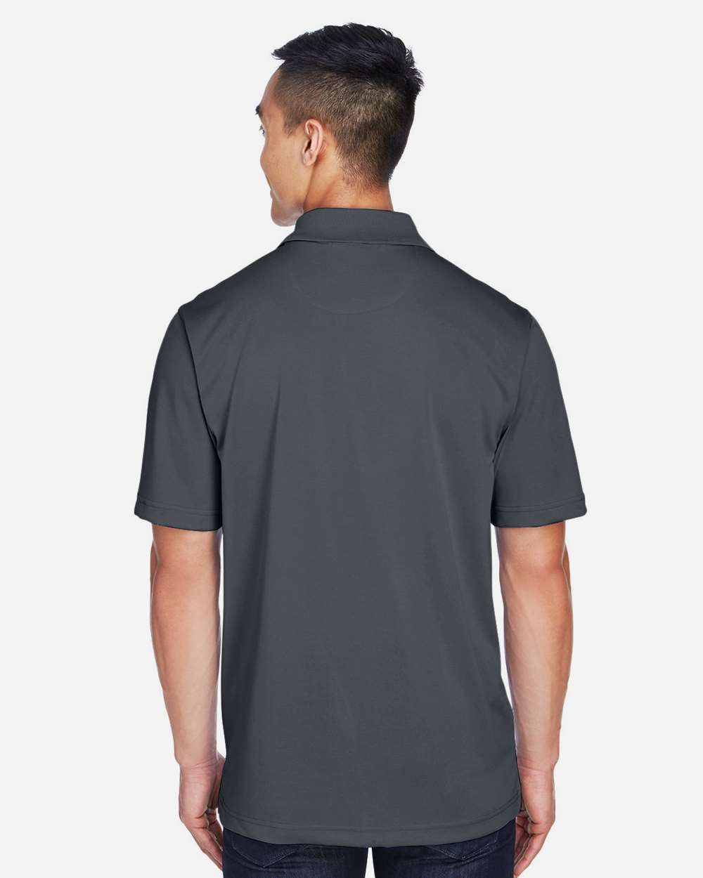 Men's Advantage Snag Protection Plus IL Snap Placket Polo - OnModelBack - B211B9593 - Dark Charcoal