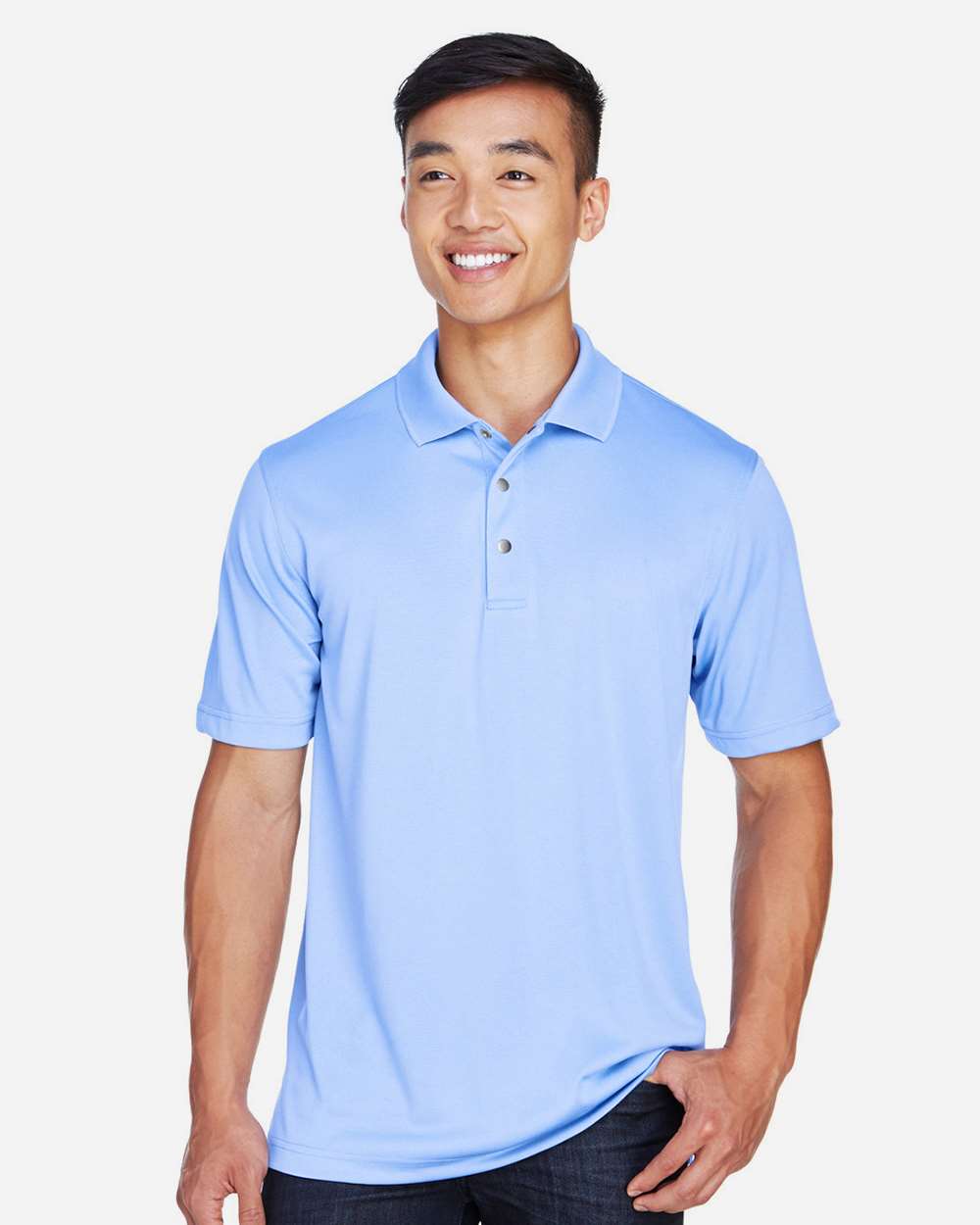 Men's Advantage Snag Protection Plus IL Snap Placket Polo - OnModelFront - B211B9253 - Industry Blue