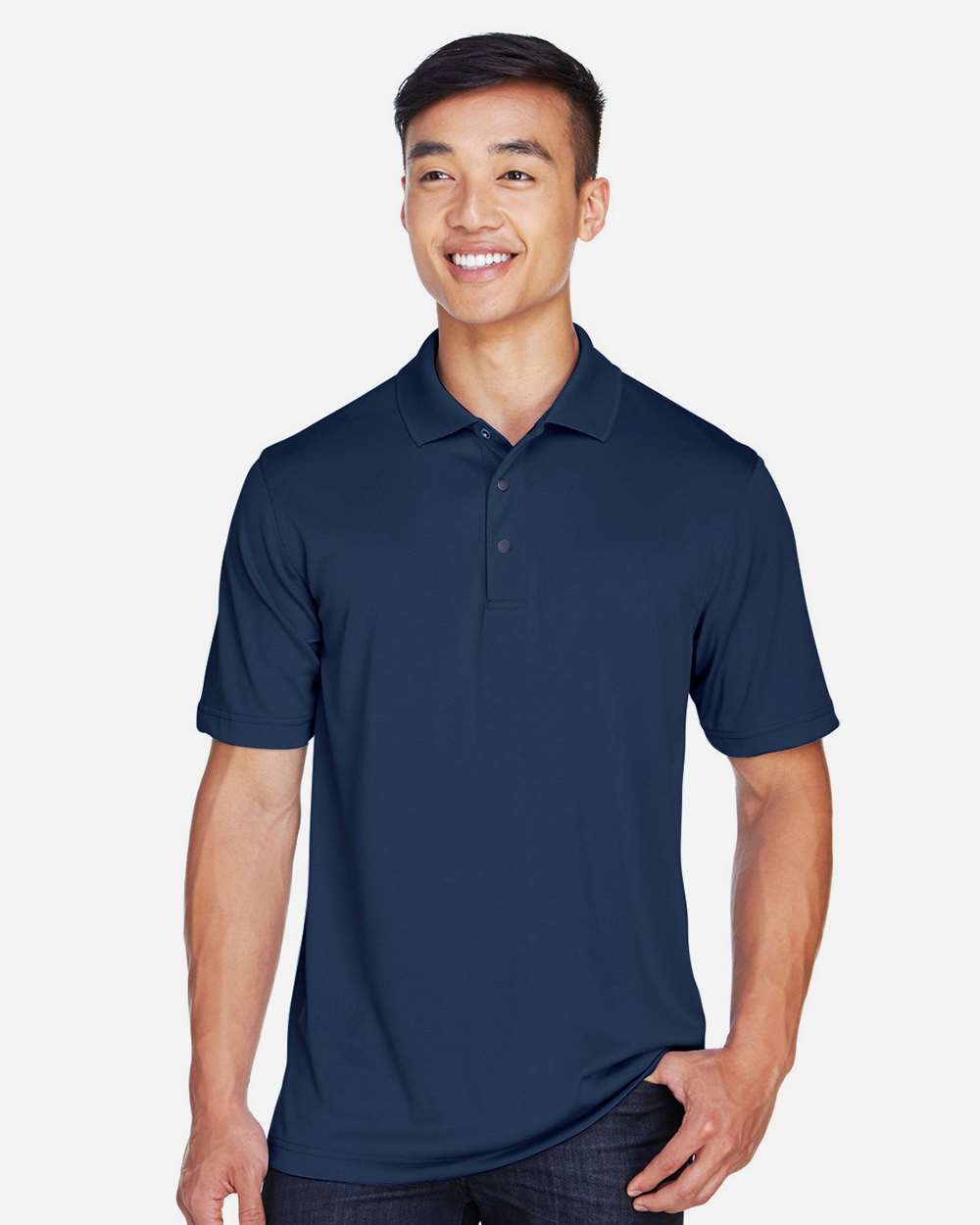 Men's Advantage Snag Protection Plus IL Snap Placket Polo - OnModelFront - B211B9653 - Dark Navy