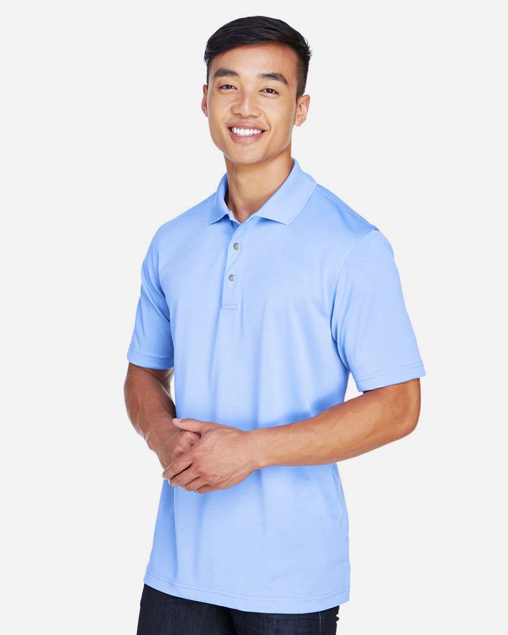 Men's Advantage Snag Protection Plus IL Snap Placket Polo - OnModelSide - B211B9253 - Industry Blue