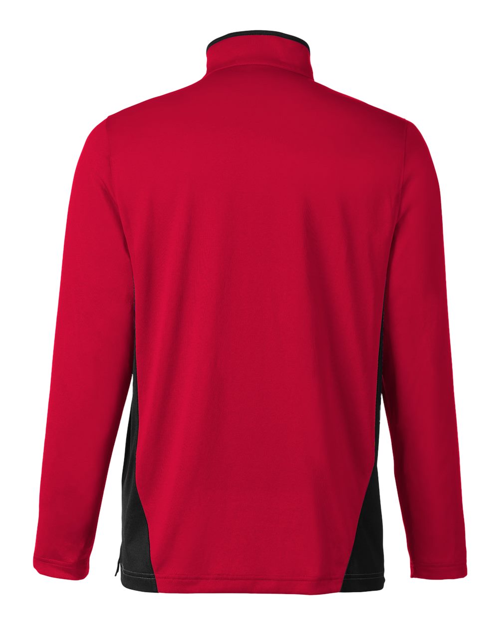 Men's Flash Snag Protection Plus IL Colorblock Quarter-Zip Pullover - Back - B297B9703 - Red/ Black