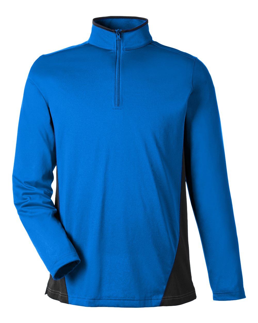 Men's Flash Snag Protection Plus IL Colorblock Quarter-Zip Pullover - Front - B297B9753 - True Royal/ Black
