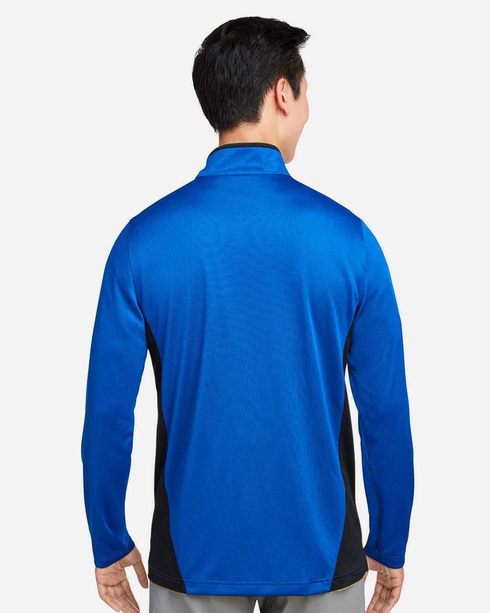 Men's Flash Snag Protection Plus IL Colorblock Quarter-Zip Pullover - OnModelBack - B297B9753 - True Royal/ Black