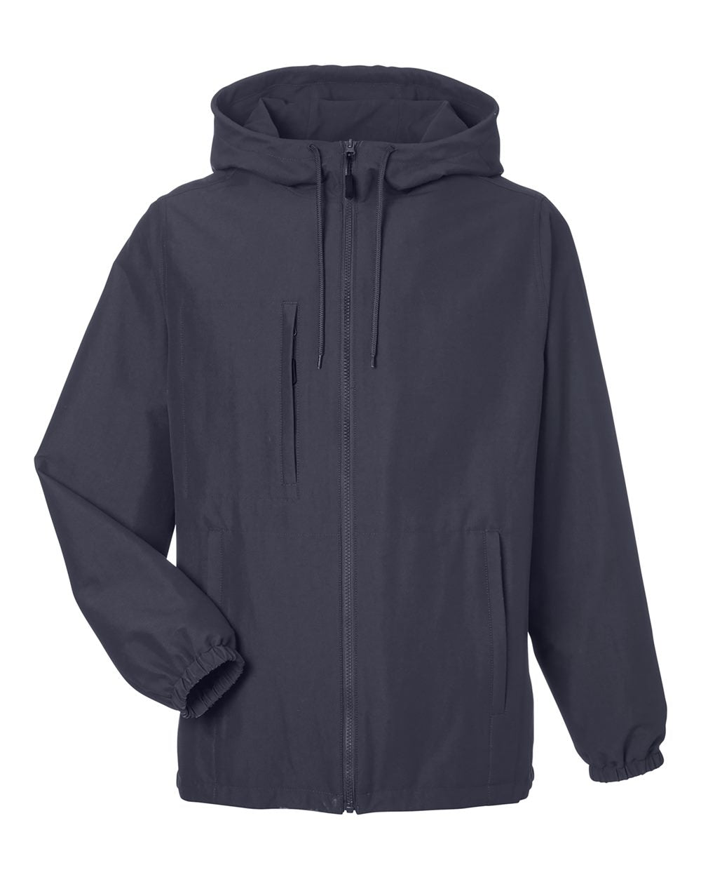 Unisex Flex Twill Hooded Jacket - Front - B286B9592 - Dark Charcoal