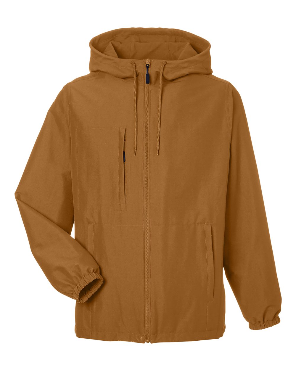 Unisex Flex Twill Hooded Jacket - Front - B286B9602 - Duck Brown