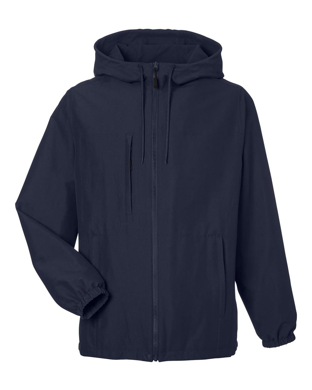 Unisex Flex Twill Hooded Jacket - Front - B286B9652 - Dark Navy
