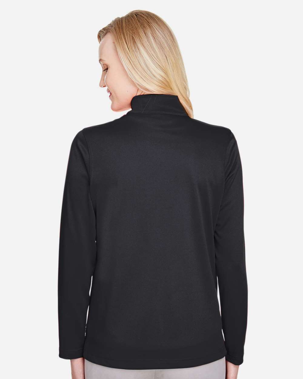 Women's Advantage Snag Protection Plus Quarter-Zip Pullover - OnModelBack - B289B9502 - Black