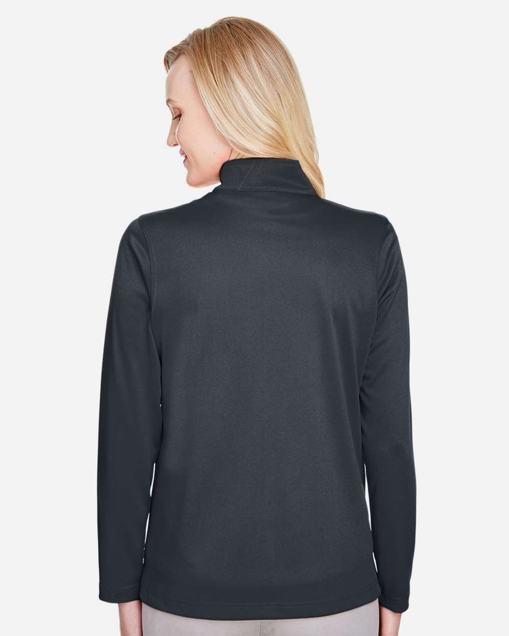 Women's Advantage Snag Protection Plus Quarter-Zip Pullover - OnModelBack - B289B9592 - Dark Charcoal