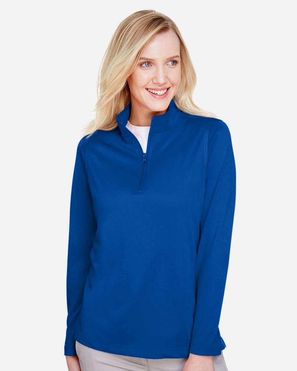 Women's Advantage Snag Protection Plus Quarter-Zip Pullover - OnModelFront - B289B9752 - True Royal