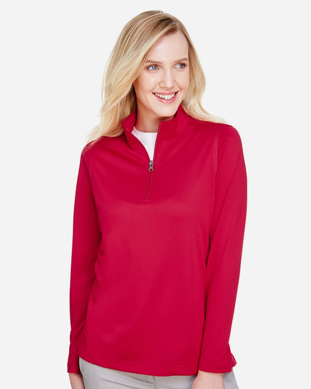 Women's Advantage Snag Protection Plus Quarter-Zip Pullover - styleImage