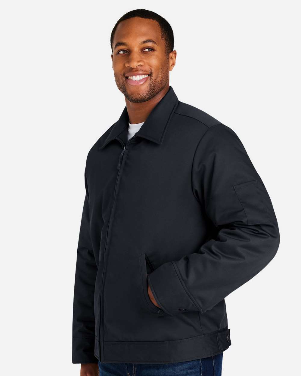 Unisex ClimaBloc® Station Jacket - OnModelSide - B282B9592 - Dark Charcoal