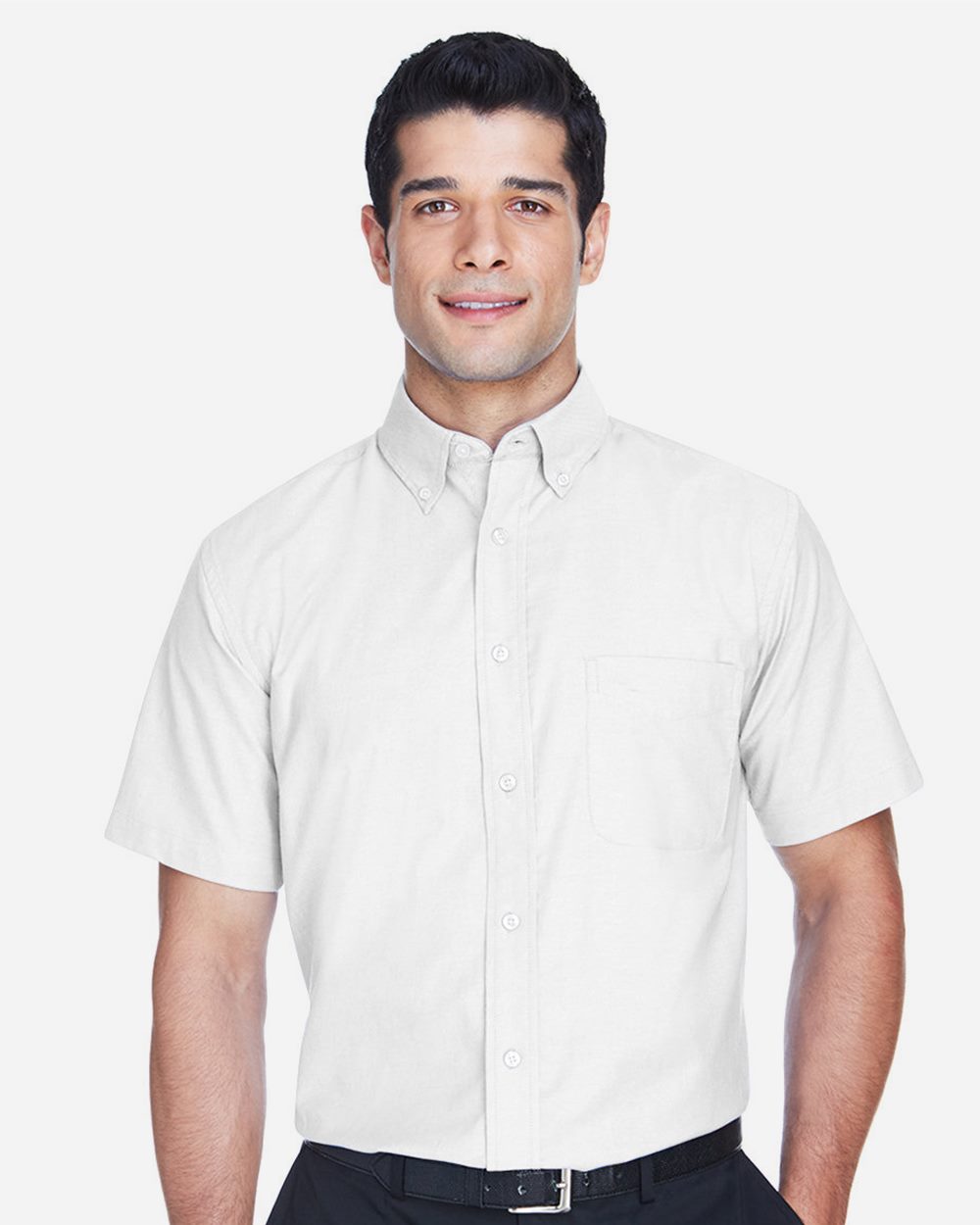 Men's Oxford Short Sleeve with Stain-Release - styleImage