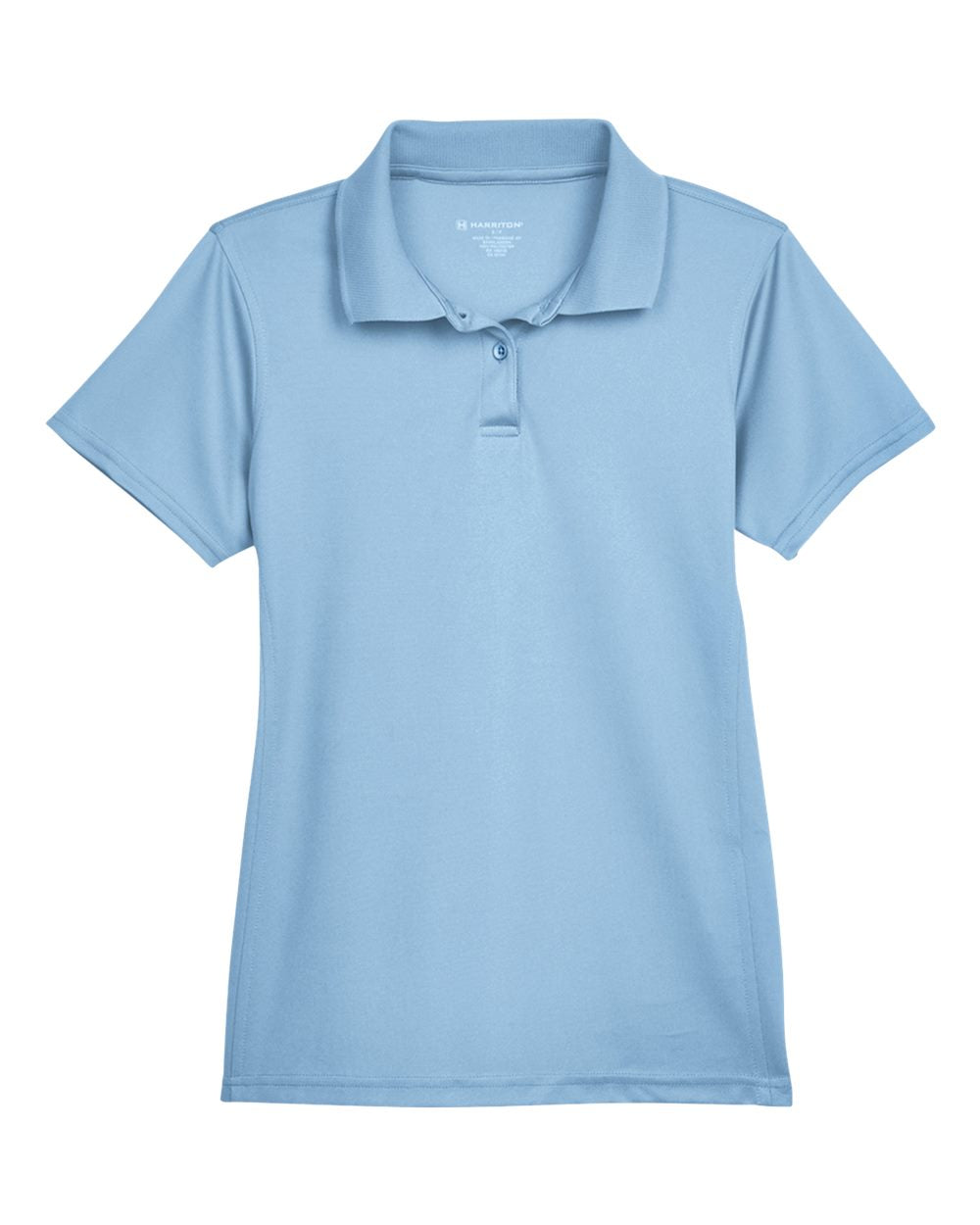 Women's Polyester Jersey Polo - Front - B210B9253 - Light Blue