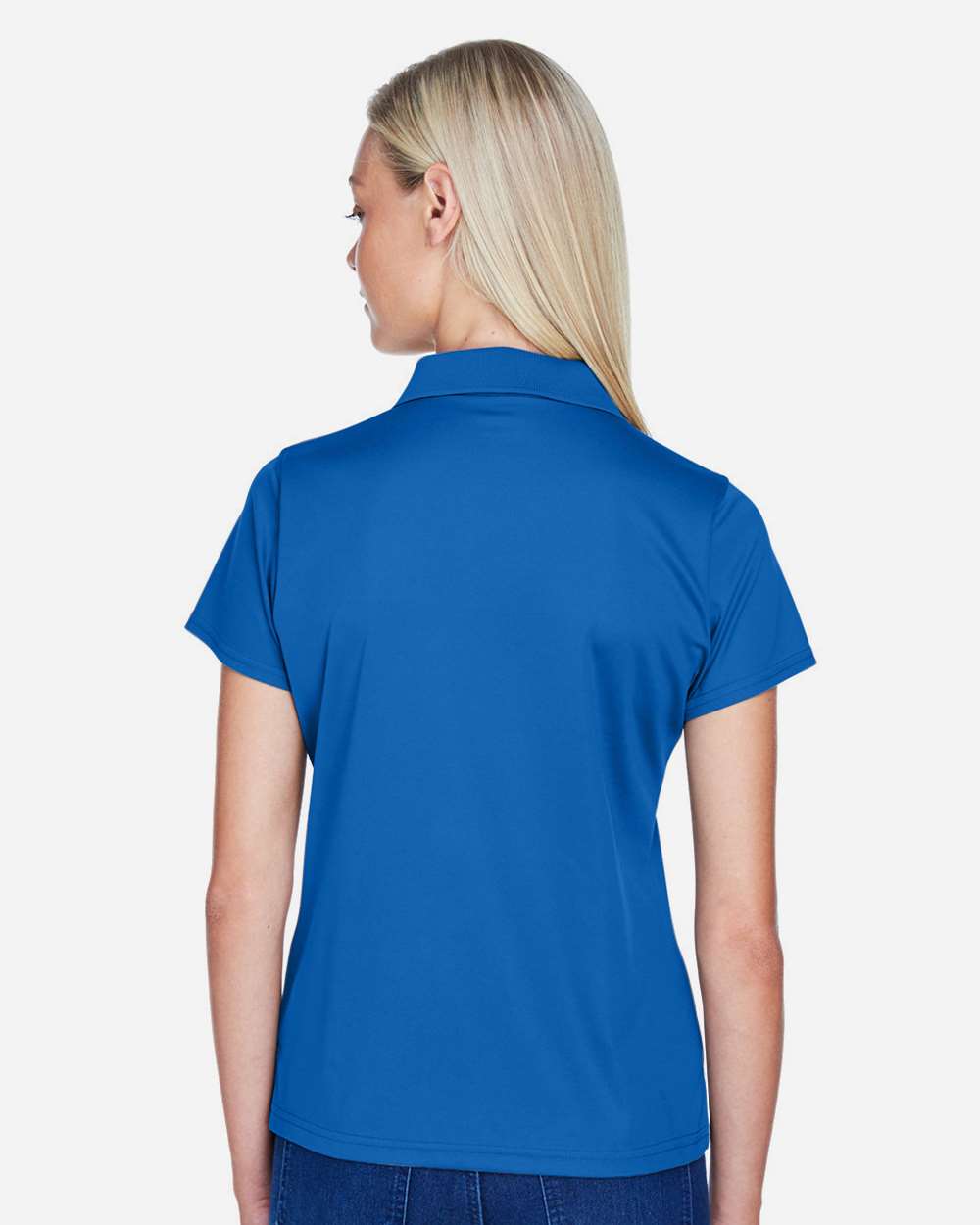 Women's Polyester Jersey Polo - OnModelBack - B210B9753 - True Royal