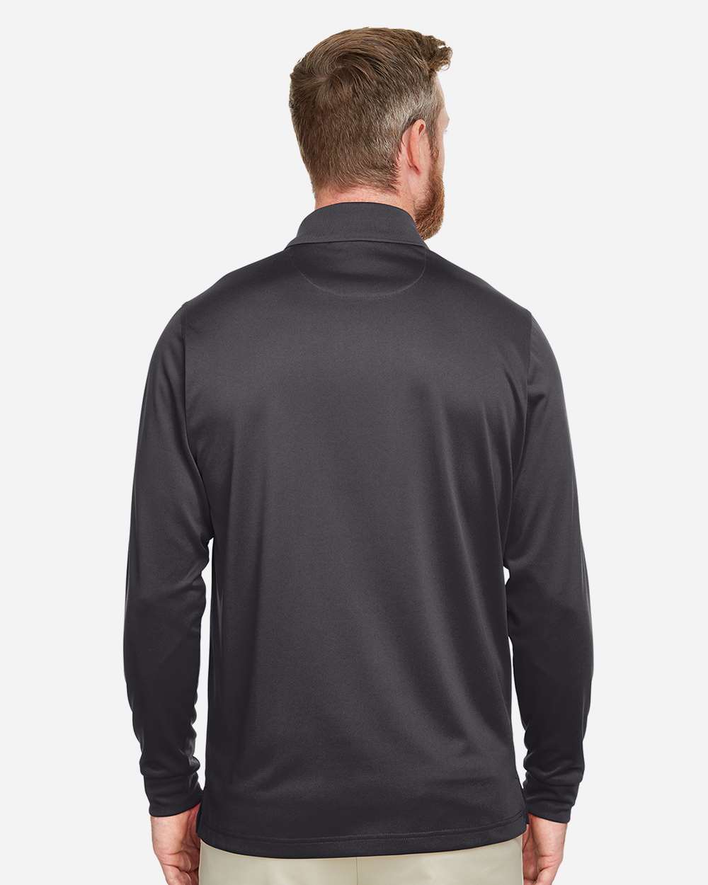 Men's Tall Advantage Long Sleeve Snag Protection Plus IL Polo - OnModelBack - B215B9595 - Dark Charcoal