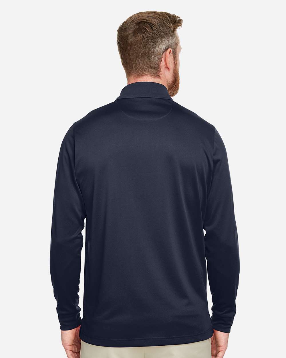 Men's Tall Advantage Long Sleeve Snag Protection Plus IL Polo - OnModelBack - B215B9655 - Dark Navy