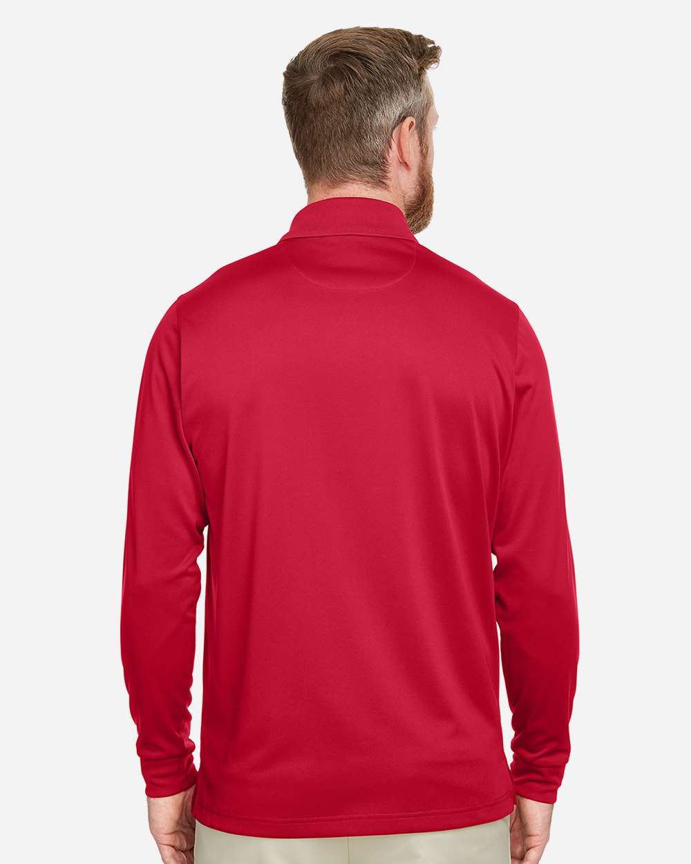 Men's Tall Advantage Long Sleeve Snag Protection Plus IL Polo - OnModelBack - B215B9705 - Red
