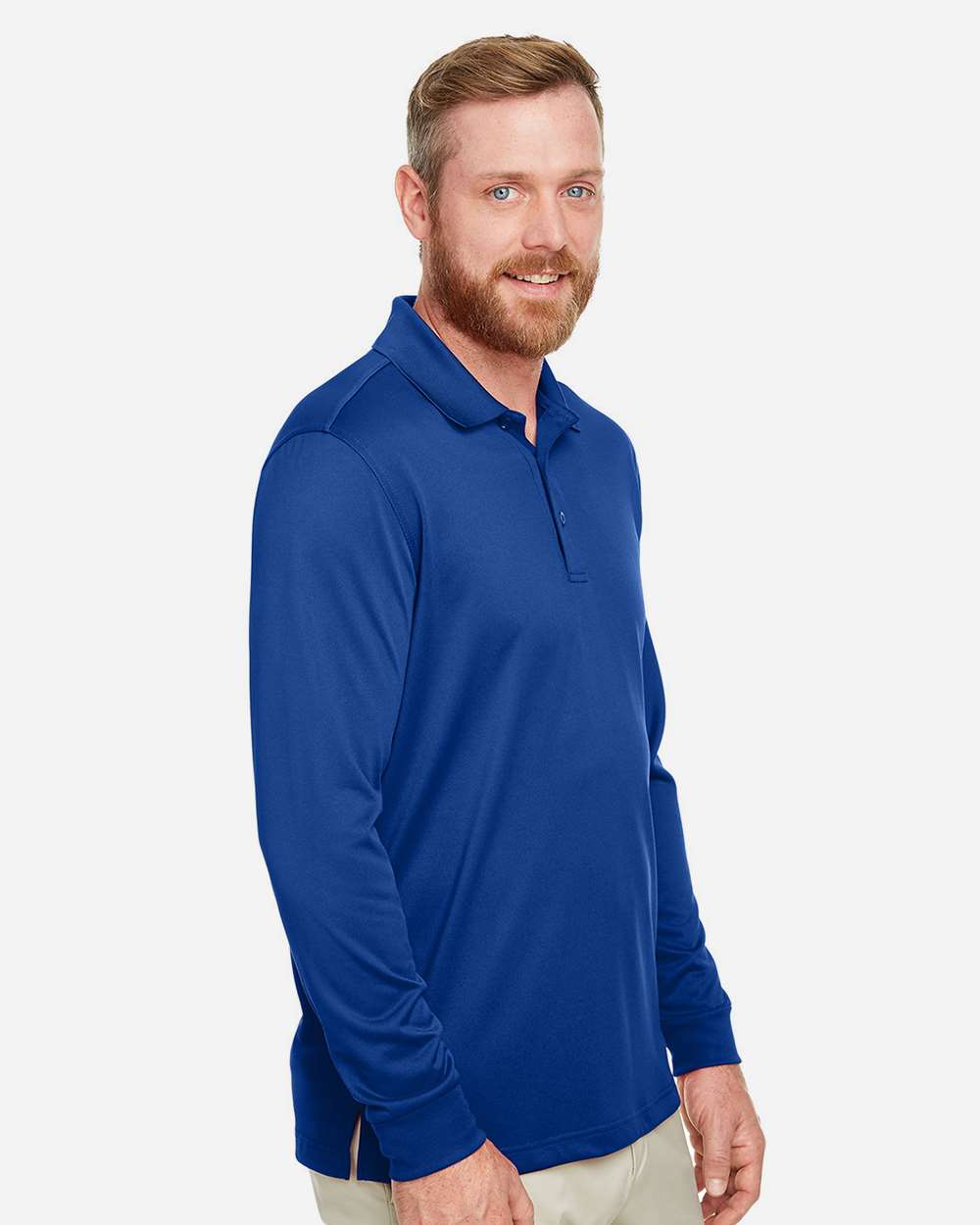 Men's Tall Advantage Long Sleeve Snag Protection Plus IL Polo - OnModelSide - B215B9755 - True Royal