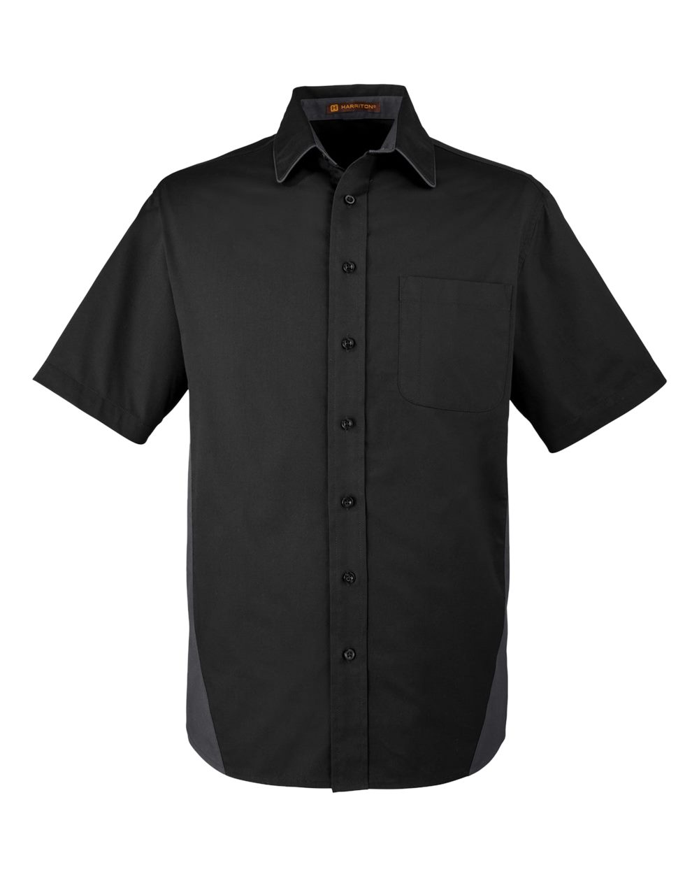 Men's Tall Flash IL Colorblock Shirt - Front - B267B9505 - Black/ Dark Charcoal