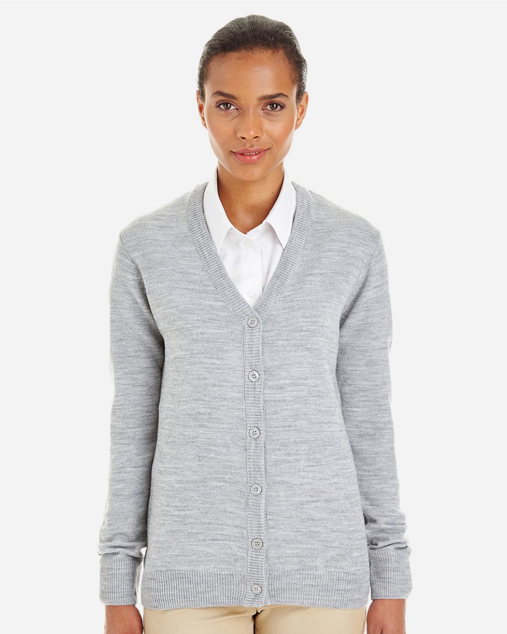 Women's Pilbloc V-Neck Button Cardigan Sweater - styleImage