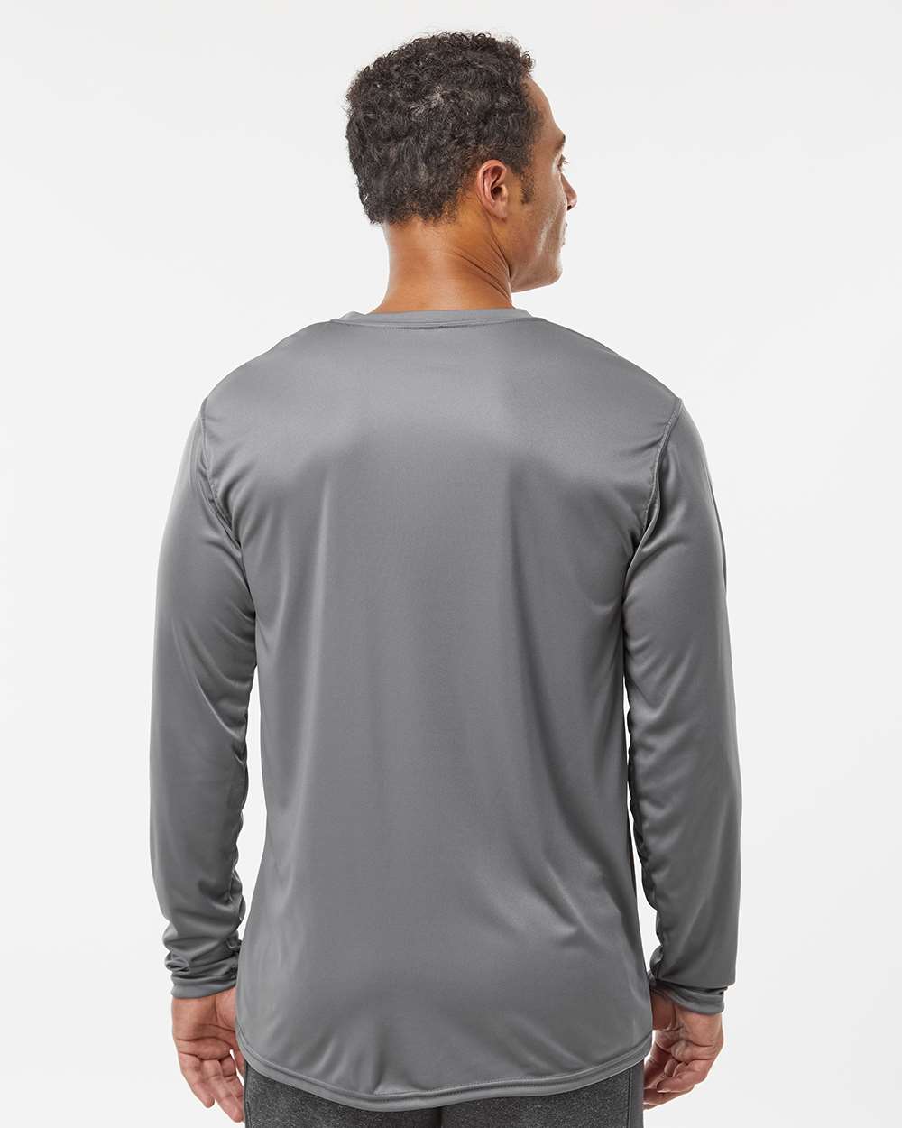 Men's Momentum Long Sleeve T-Shirt - OnModelBack - B11664093 - Graphite