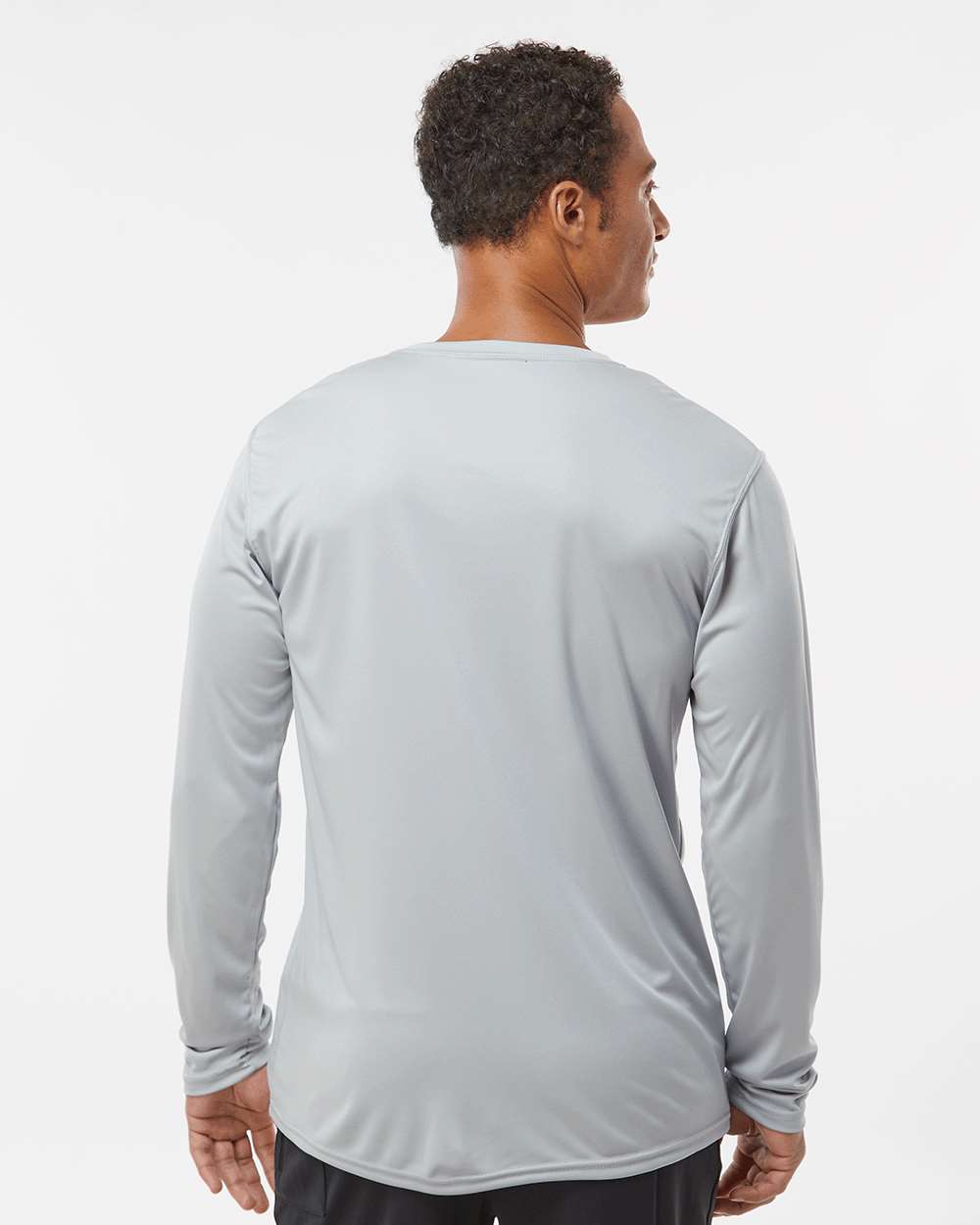 Men's Momentum Long Sleeve T-Shirt - OnModelBack - B11664353 - Silver