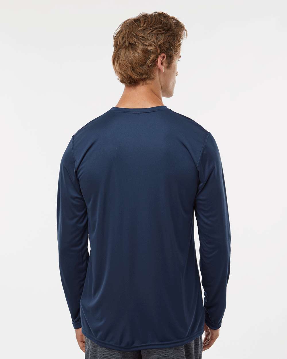 Men's Momentum Long Sleeve T-Shirt - OnModelBack - B11664653 - Navy