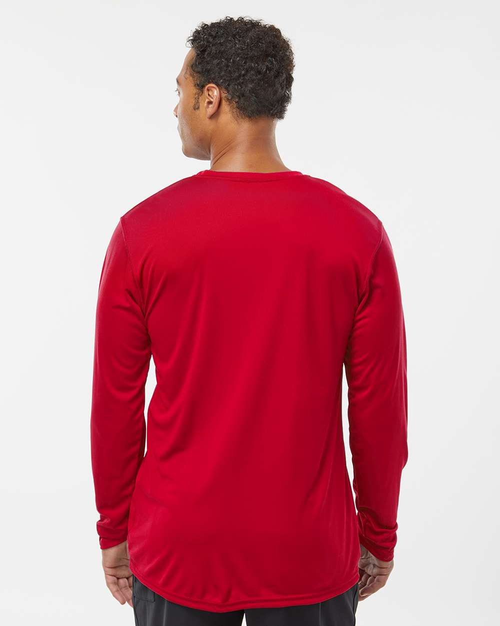 Men's Momentum Long Sleeve T-Shirt - OnModelBack - B11664703 - Scarlet