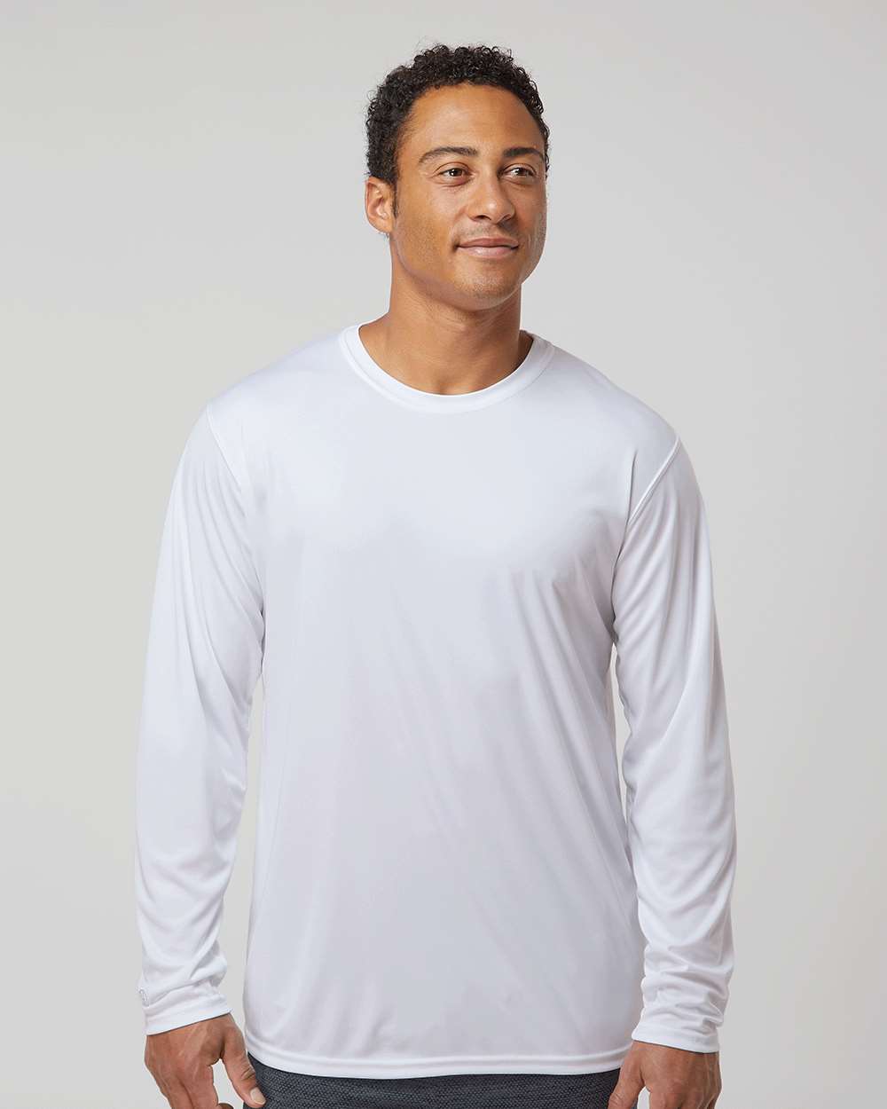 Men's Momentum Long Sleeve T-Shirt - OnModelFront - B11664003 - White