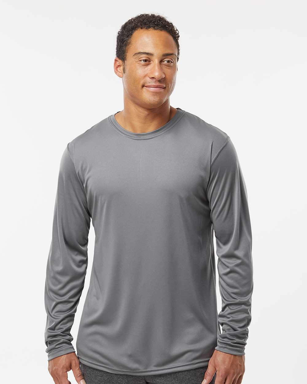Men's Momentum Long Sleeve T-Shirt - OnModelFront - B11664093 - Graphite