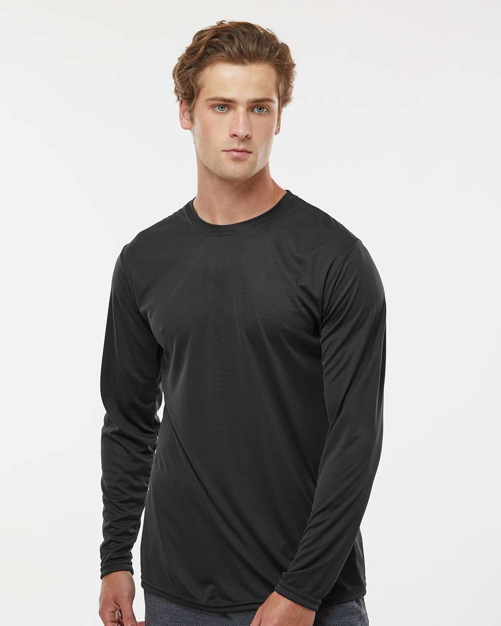 Men's Momentum Long Sleeve T-Shirt - OnModelFront - B11664503 - Black
